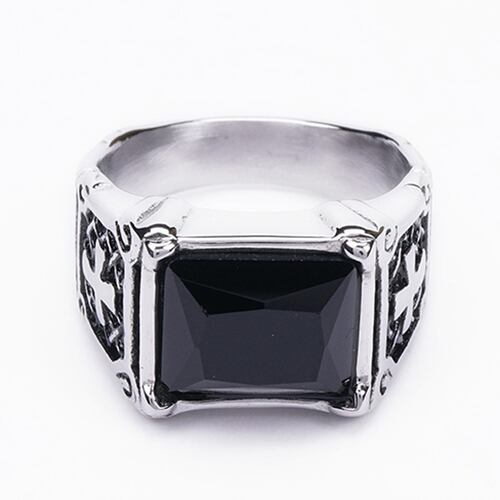 Anillos piedra negra 10