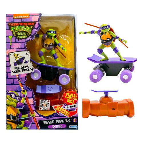 Vehículo a Control Remoto Tortugas Ninjas Half Pipe Leo