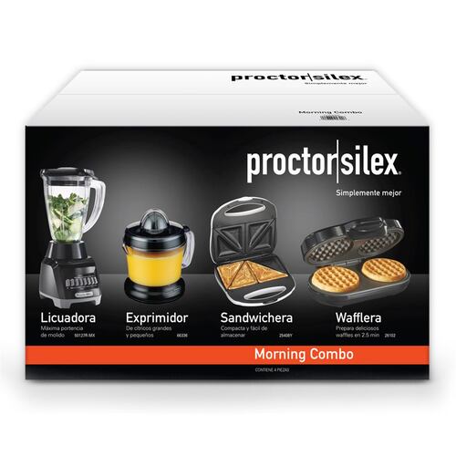 Paquete Proctor Silex Licuadora - Waflera - Exprimidor y Sandwichera