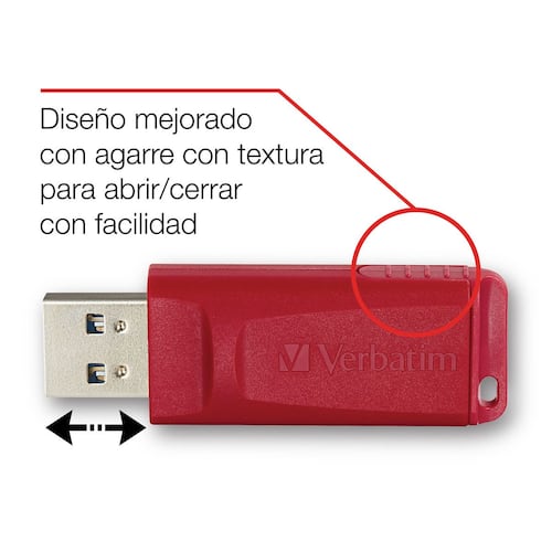 USB Verbatim 64 GB Roja