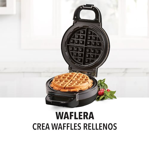 Wafflera Antiadherente Negro Power XL