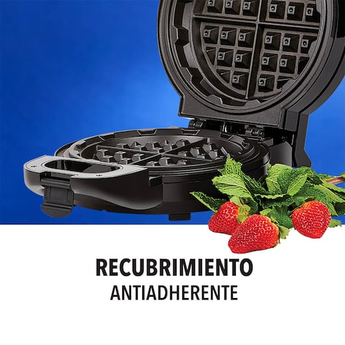 Wafflera Antiadherente Negro Power XL