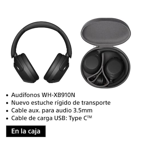 Audífonos Sony WH-XB910N ExtraBass Negro