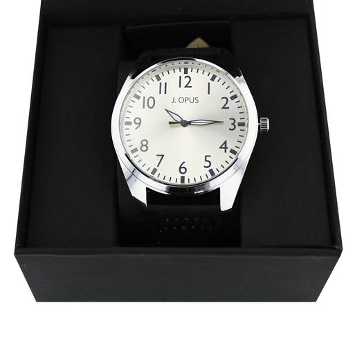 Reloj J.Opus 3049-Negro Blanco Caballero