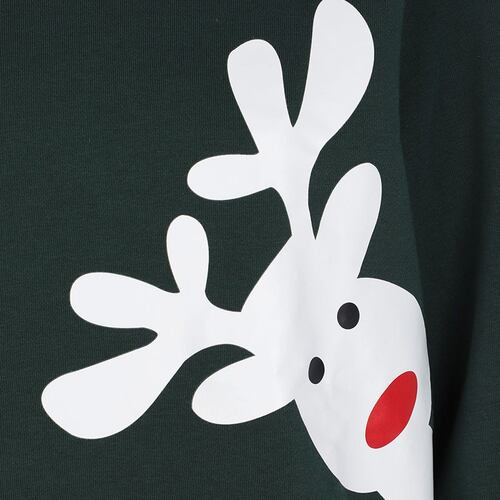 Sudadera Reno De Navidad Jeanious Verde G