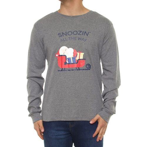 Playera Santa De Navidad Jeanious Gris CH Para Hombre