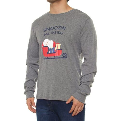 Playera Santa De Navidad Jeanious Gris CH Para Hombre