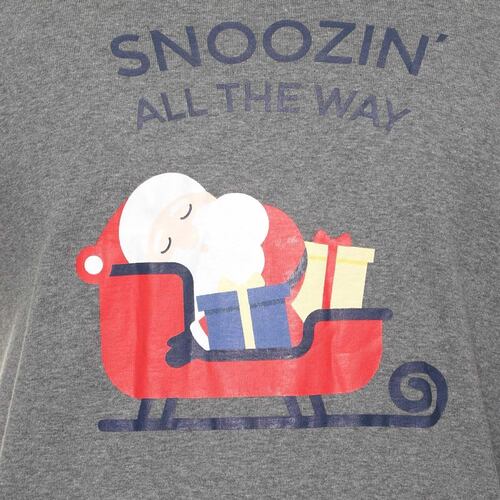 Playera Santa De Navidad Jeanious Gris CH Para Hombre