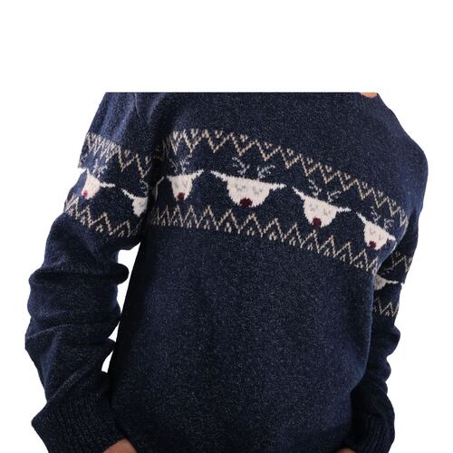 Suéter Renos De Navidad Jeanious CH Marino Para Hombre