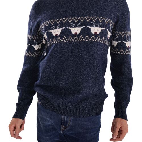 Suéter Renos De Navidad Jeanious CH Marino Para Hombre