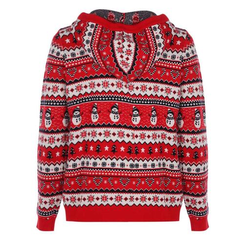 Suéter Con Gorro De Navidad Jeanious Rojo M