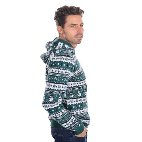 Suéter Con Gorro De Navidad Jeanious Verde G