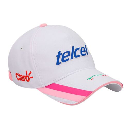 Gorra blanca Pole Position logo 23 para dama