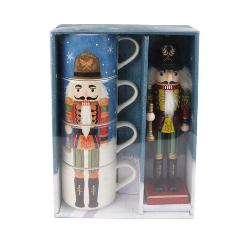 Set Tazas Navideñas Diseño Cascanueces 4 Piezas Home & Details