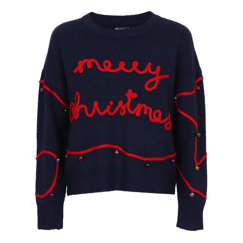 Women's Xmas Car Sequin Motif Novelty Christmas Jumper in Red – Tokyo Laundry