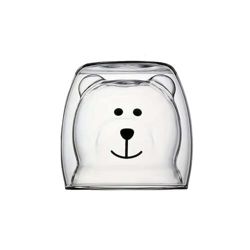 Vaso de Vidrio Diseño Oso Doble Pared 250 ml Home Nature