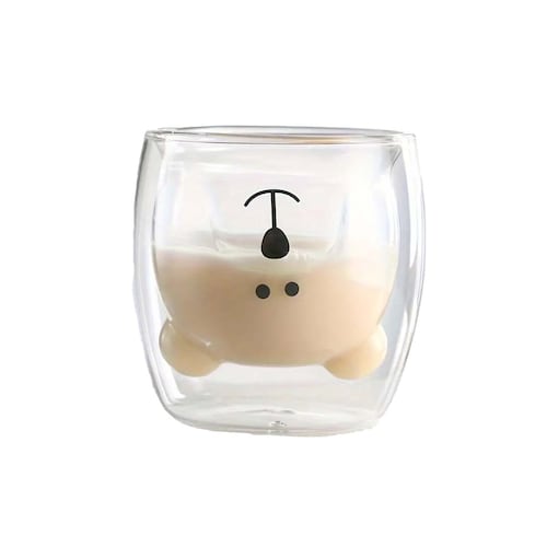 Vaso de Vidrio Diseño Oso Doble Pared 250 ml Home Nature