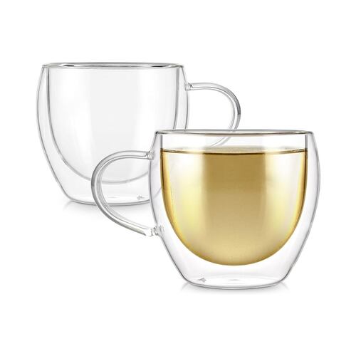 Set 2 Tazas de Vidrio Doble Pared 250 ml Home Nature