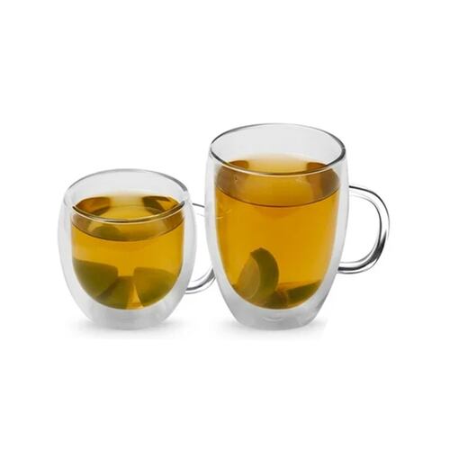 Set 2 Tazas de Vidrio Doble Pared 350 ml Home Nature