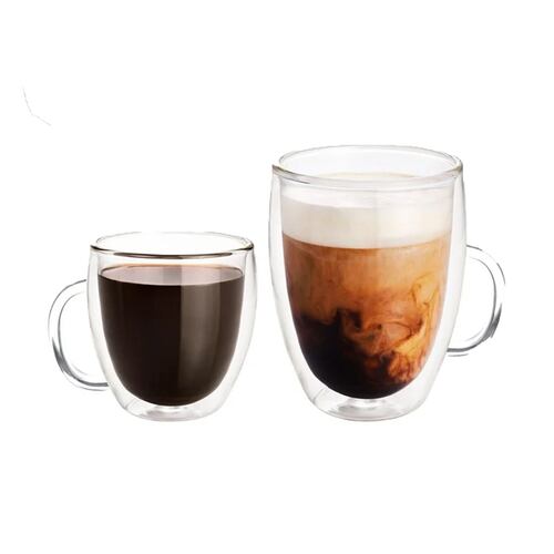 Set 2 Tazas de Vidrio Doble Pared 350 ml Home Nature