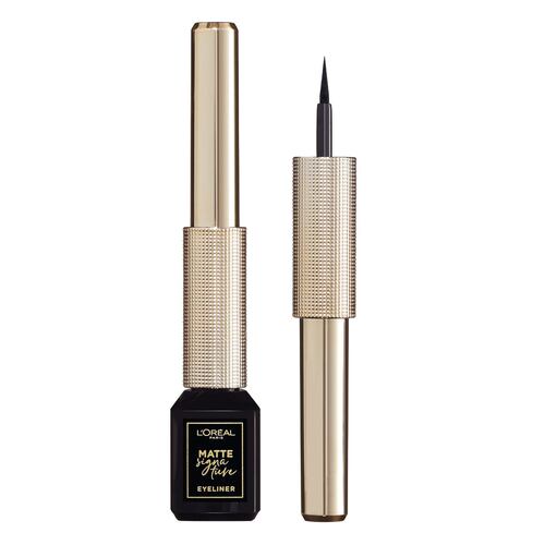 Delineador de ojos líquido Matte Signature L'Oréal Paris, Tono 01 Ink