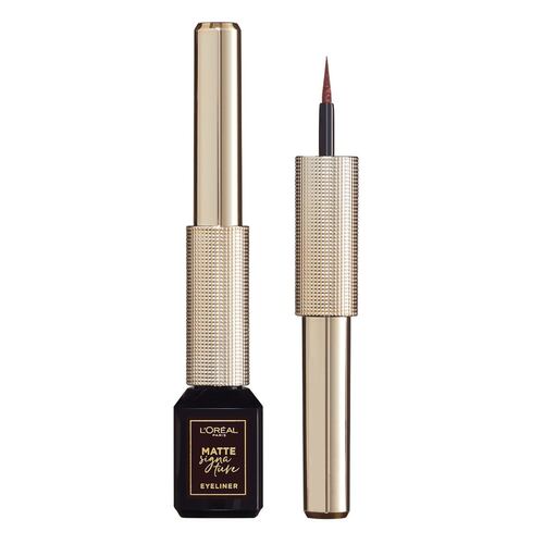 Delineador de ojos líquido Matte Signature L'Oréal Paris, Tono 03 Marron