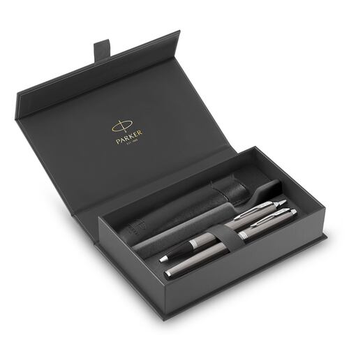Set de Regalo Bolígrafos Parker IM Plateado