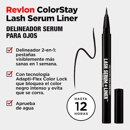 Delineador Para Ojos Revlon Lash Serum + Liner™ Blackest Black