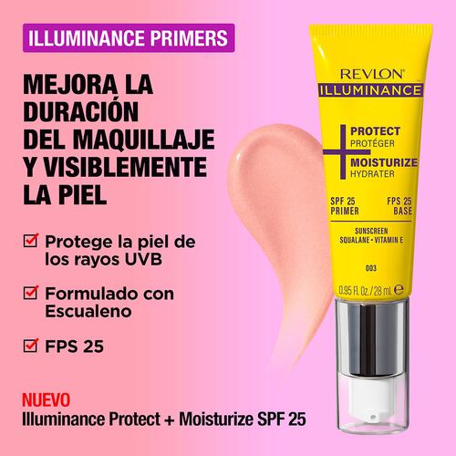 Primer Revlon Prebase Maquillaje Illuminance Moisturize + Protext Spf 25