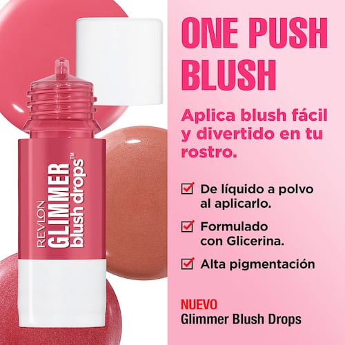 Rubor Revlon Glimmer Drops Coralicious