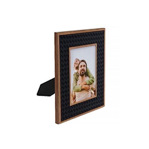 Portarretrato Voltak de MDF-Plastic Cuadricula Negro 8X10"