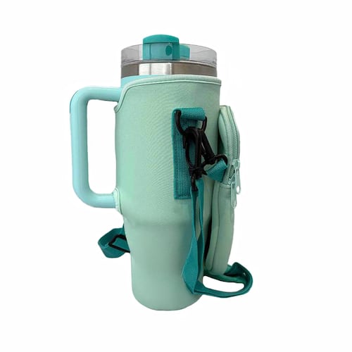 Set de Thermo y Funda con Correa REEBOK de 1.200 ml Color Verde Azulado