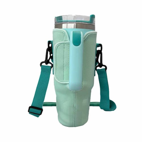 Set de Thermo y Funda con Correa REEBOK de 1.200 ml Color Verde Azulado