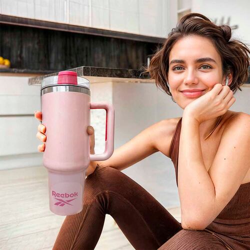 Set de Thermo con Funda y Correa REEBOK de 1.200 ml Color Rosa