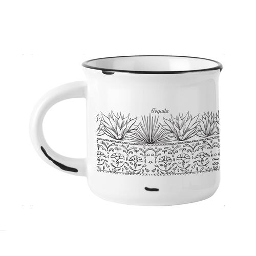 Taza en Cerámica Estilo Pocillo 14 oz Edición "Pueblos Mágicos" Tequila Home Nature