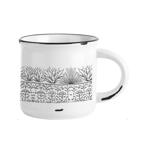 Taza en Cerámica Estilo Pocillo 14 oz Edición "Pueblos Mágicos" Tequila Home Nature