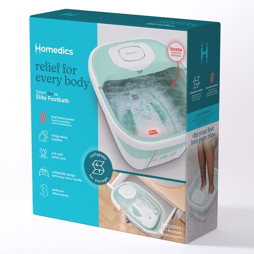 Spa de Pies Elite Smart Space con Calentamiento de Agua Plegable