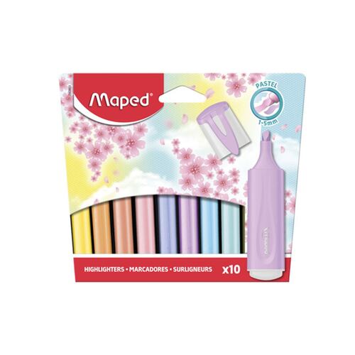Marcatextos Maped Set 10 Piezas Tonos Patel