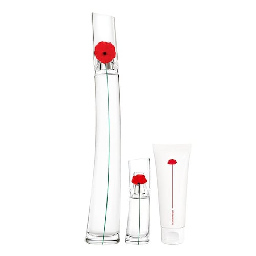 Set para Dama Flower by Kenzo Eau de Parfum 100 ml + Body lotion 75 ml  + Perfumero de viaje 15 ml