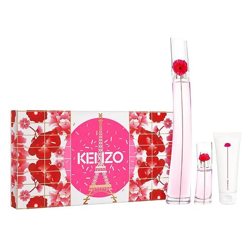 Set para Dama Flower by Kenzo Poppy Bouquet Eau de Parfum 100 ml + Body lotion 75 ml  + Perfumero de viaje 15 ml.