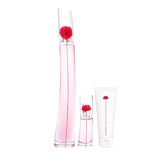 Set para Dama Flower by Kenzo Poppy Bouquet Eau de Parfum 100 ml + Body lotion 75 ml  + Perfumero de viaje 15 ml.