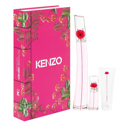 Set de fragancia femenina Flower by Kenzo Poppy Bouquet Eau de Parfum 100 ml, + perfume de viaje 15 ml + crema corporal 75 ml