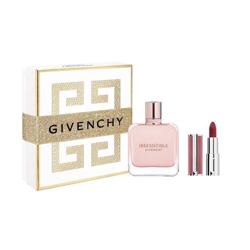 Set fragancia para mujer Givenchy Irresistible EDP Rose Velvet 50ml + Mini labial Le Rouge Sheer Velvet 1.5ml