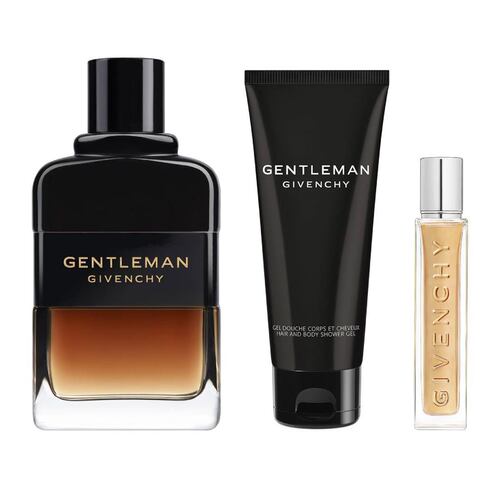 Set fragancia para hombre Gentleman Givenchy Réserve Privée EDP 100ml + Gel de ducha 75ml + Perfumero de viaje 12.5ml