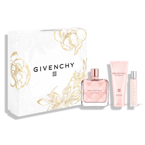Set de Fragancia Givenchy Irresistible Eau de Parfum 80 ml + crema perfumada humectante 75 ml + perfumero de viaje 12.5 mlpara Dama