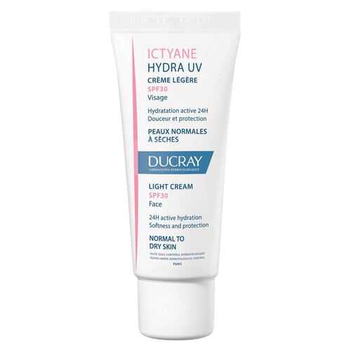 Crema Hidratante Facial con FPS 30 para Piel Seca Ictyane Hydra Ducray