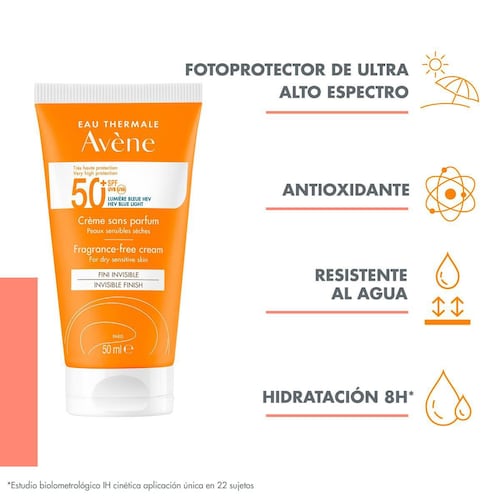 Avène Crema con Protector Solar FPS50+ sin perfume 50ml