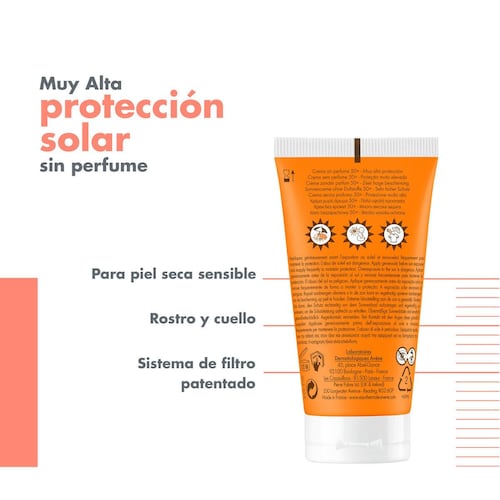 Avène Crema con Protector Solar FPS50+ sin perfume 50ml