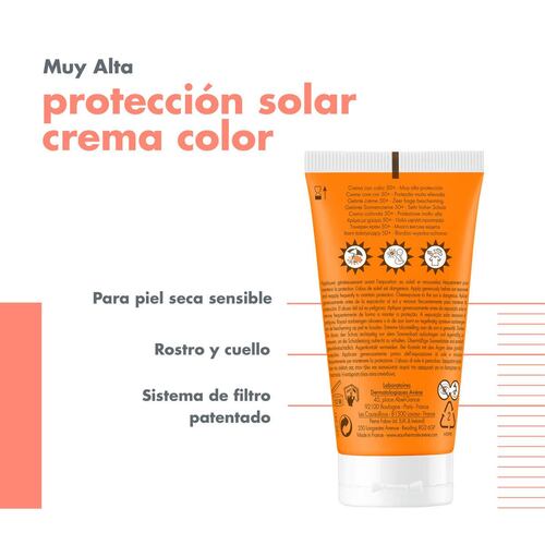 Avène Crema con Protector Solar FPS50+ con Color 50ml