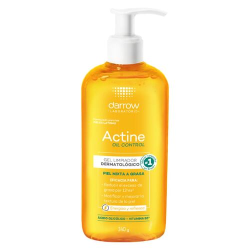 Actine Oil Control Gel Limpiador con Ácido Glicólico 240 gr